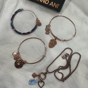 Alex and Ani Rose Bracelets and Necklace